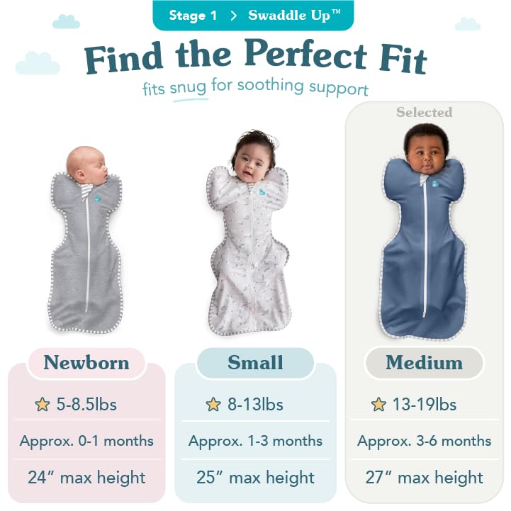 Love to Dream Swaddle UP, Baby Sleep Sack, Self-Soothing Swaddles for Newborns, Improves Sleep, Snug Fit Helps Calm Startle Reflex, New Born Essentials for Baby, 1.0 TOG, 13-19 lbs, Rainbow Dream