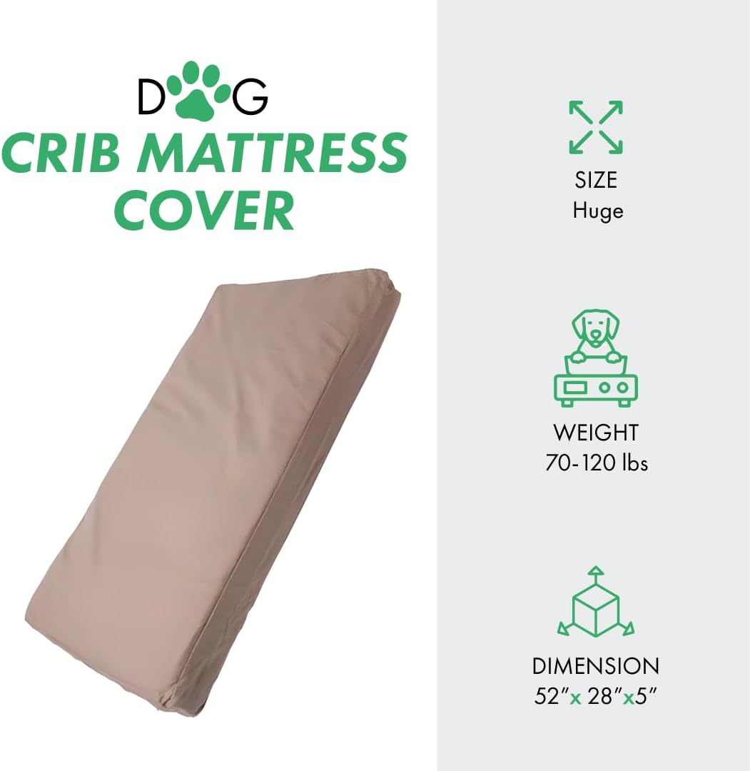 Molly Mutt Large Crib Mattress Cover - Wild Horses Print - Measures 27”x52”x5”- 100% Cotton - Durable - Breathable - Sustainable - Machine Washable Dog Bed Cover