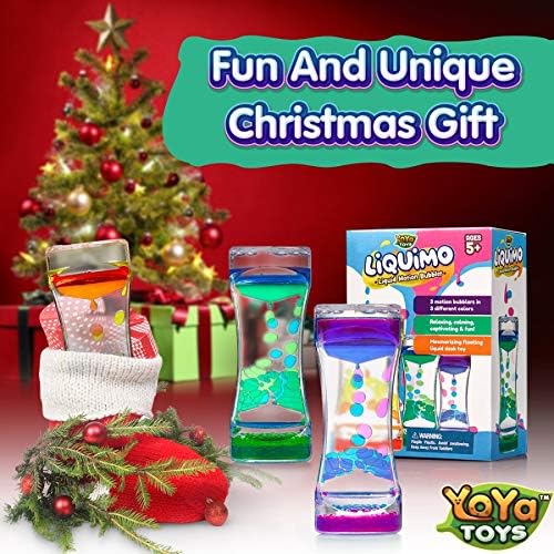 YoYa Toys Liquimo - Calming Liquid Motion Bubbler - 3 Pack - Toys for Kids and Adults - Hourglass Bubbler Timer - Handheld Game - Toys for Autistic Children