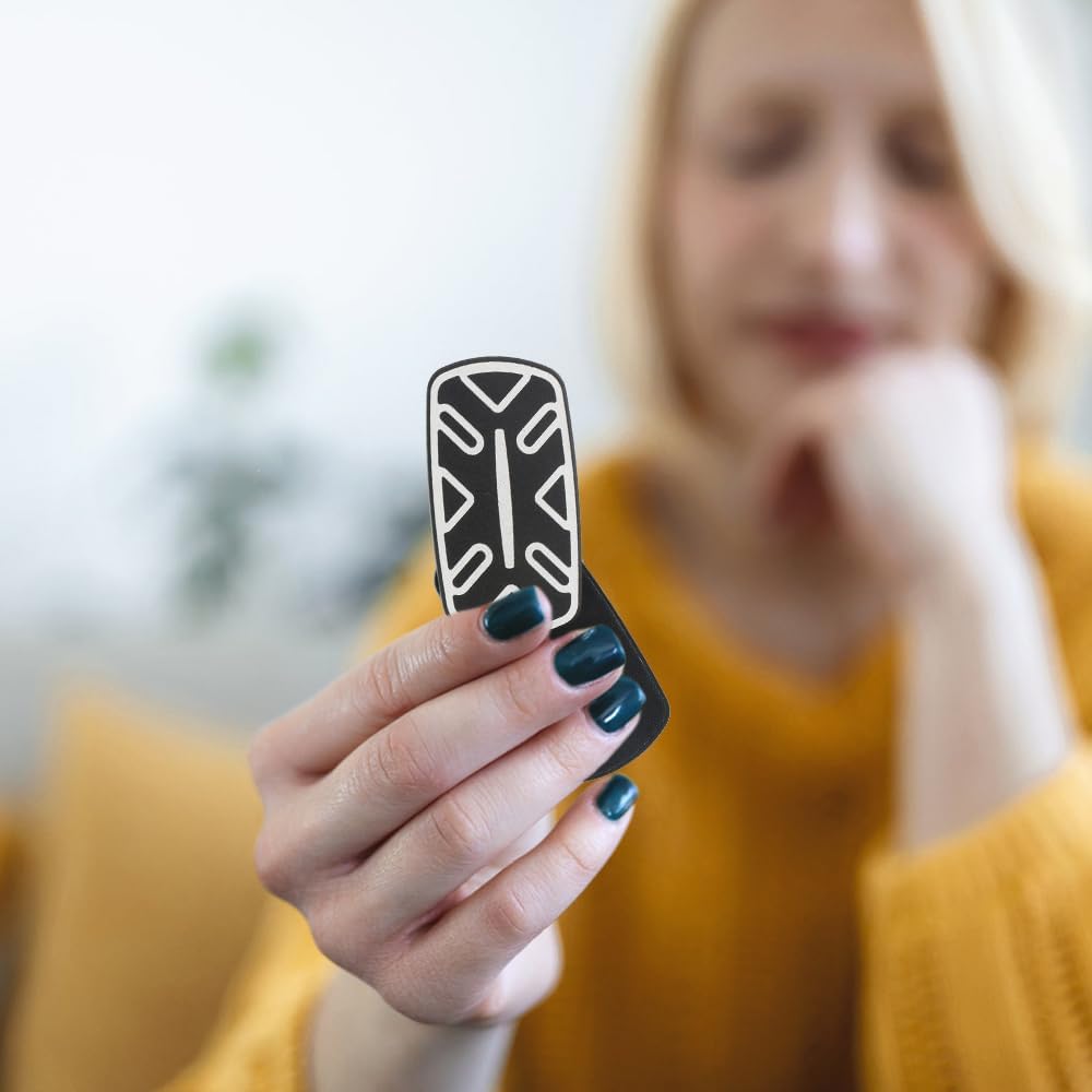 Trackless Fidget Slider, Aluminum Alloy Magnetic Metal Fidget Slider EDC Fidget Toys for Adults, Home Office Executive Desk Toys Ideal Gifts for ADD/ADHD/Autism (Black 2.0)