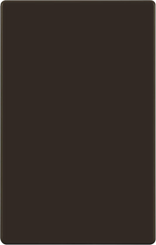 ENERLITES Screwless Blank Wall Plate, Child Safe Blank Device Outlet Cover, Standard Size, 1-Gang 4.68" x 2.93", Polycarbonate Thermoplastic, UL Listed, SI8801-BR, Glossy, Brown