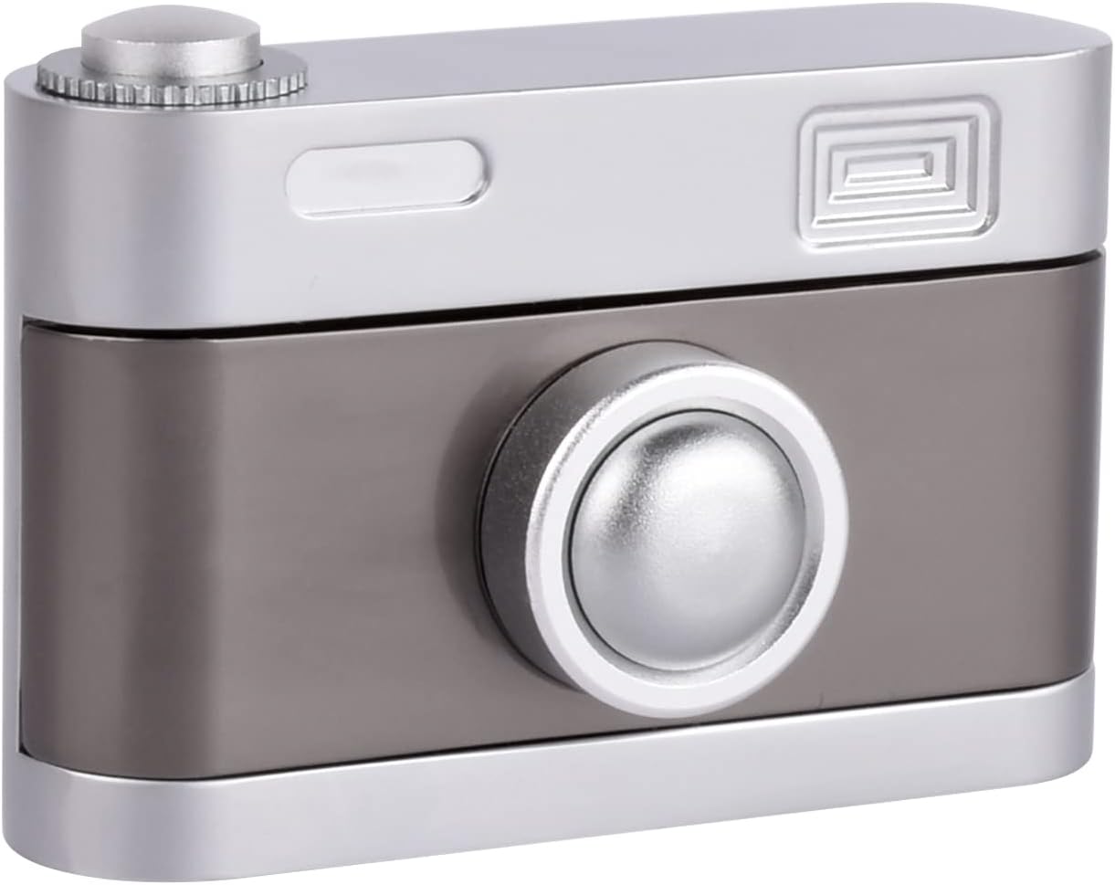 EDC Metal Fidget Slider Toys- Stress Relief EDC Fidget Slider Casual Metal Adult's Hand Toys Office Desk Toys Gifts Stress Toys for Adults(Mini Camera)