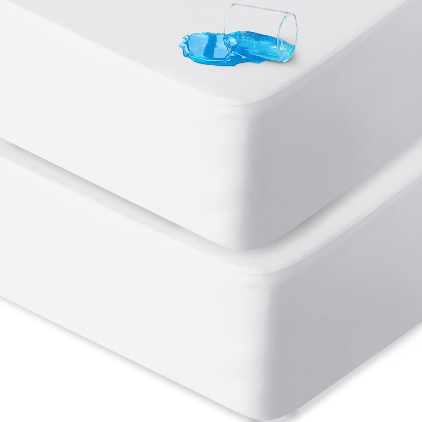 Waterproof Bassinet Sheets Fit for Hourglass, Oval Bassinet Mattress, 100% Cotton Fitted Sheet for Standard Bassinet Mattress, 2 Pack, Ultra Soft for Baby, White