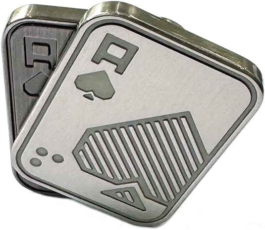 Luminous Noctilucent Upgrade Fidget Slider, Metal Fidget Toys Poker Push Card Stress Relief Toy, EDC Toy Fidget Toy Haptic Coin, Office Desk Toys Gifts for Boyfriend and Father(AA)