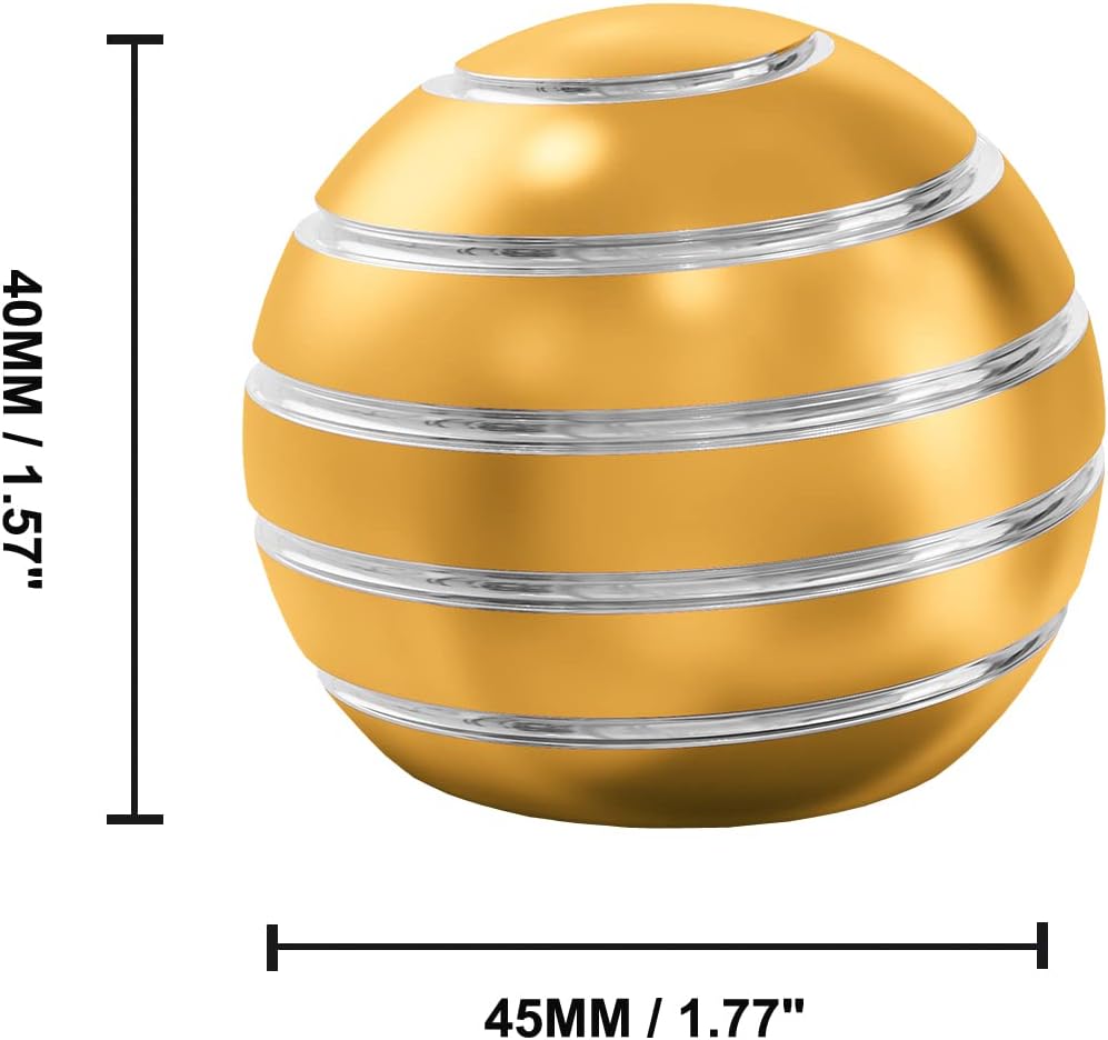 Adults Fidget Toys, 1.77" Kinetic Spinning Desk Toys for Office for Adults, Kids Fidget Toys for Anxiety, ADHD, Autism for Party Favors, Pinata Filler (1.77", Gold)