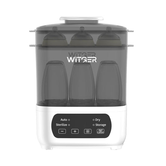 Baby Bottle Sterilizer and Dryer, Electric Steam Sterilizer for Baby Bottles, Pacifiers, and More, with Digital Controls.