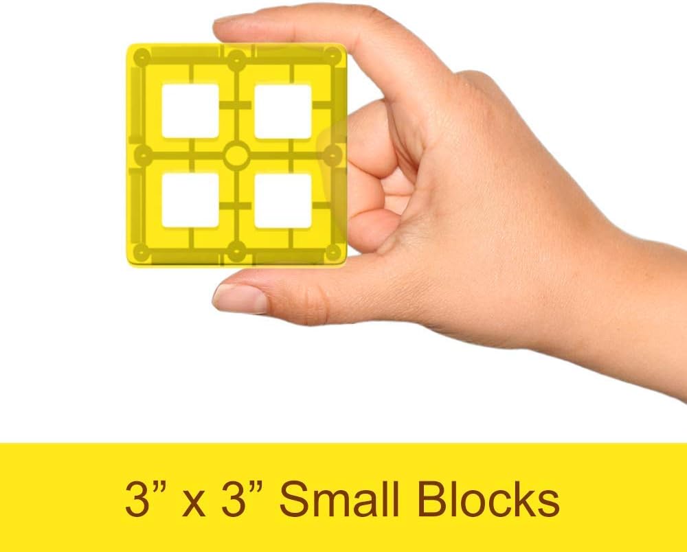 Desire Deluxe Magnetic Tiles Blocks Building Set for Kids – Learning Educational Toys for Boys Girls for Age 3-8 Year-Old – Birthday Present Gift (57PC)