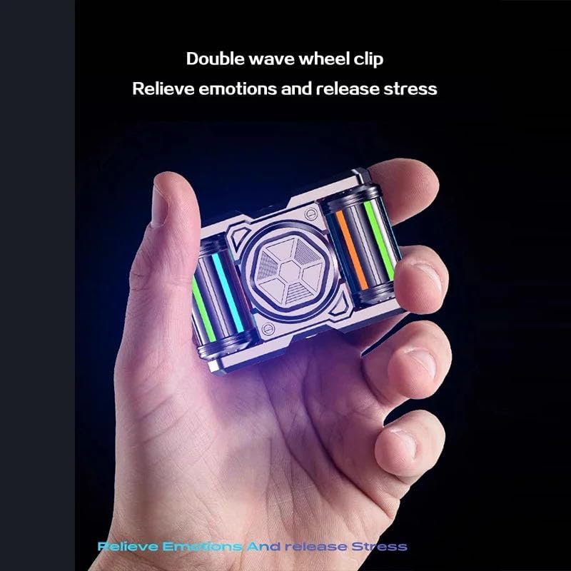 Tank Fidget Roller,Metal,Glow in The Dark Adult Handheld Fidget Spinner,EDC Fidget Toys,Ideal Gift for ADHD/ADD/Autism to Relieve Stress&Tension&Anxiety,Promote Focus&Clarity(Silver)