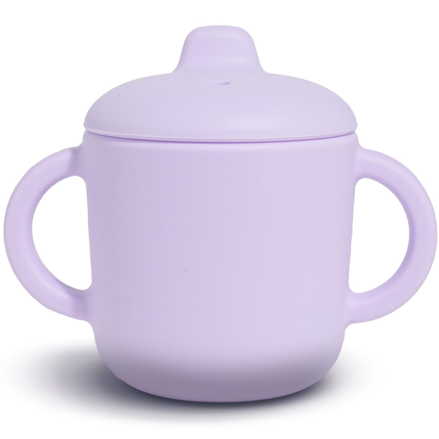 6 Months+ Sippy Cups with Handles,Small Silicone Sippy Cups Leak Proof 5oz,No Spill Sippy cups for Toddlers (Soft Lilac)