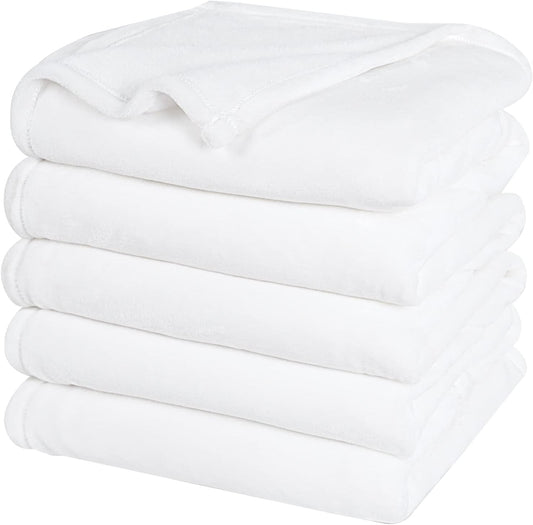 PHF Oversized King Fleece Blanket 120"x120", No Shed No Pilling Big Soft Blanket, Extra Large 10'x 10' Lightweight for Bed, Sofa Travel and Camping, Suitable for All Season, White