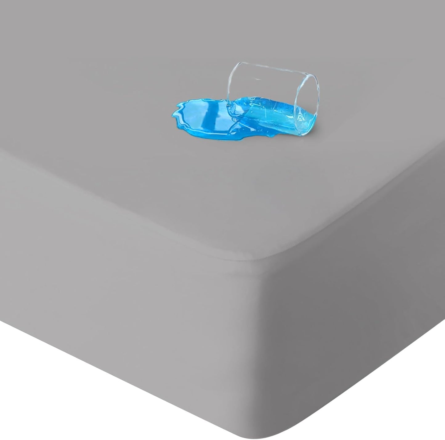 Queen Mattress Protector Waterproof, Noiseless & Soft Coverage Queen Size Mattress Cover Fitted Sheets with Deep Pocket up to 14", Super Breathable & Easy Wash Mattress Protector