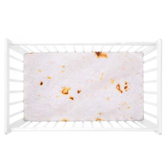 UOMNY Crib Sheet, Burritos Tortilla Crib Sheets Baby Sheet for Standard Crib and Toddler Mattresses Nursery Bedding Sheet Crib Mattress Sheets for Boys and Girls 1 Pack Toddler Sheet