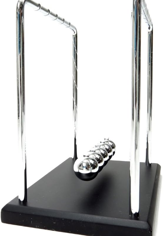 PowerTRC 2 Pack Newtons Cradle Balance Balls 7 1/4" | Science Physics Gadget | Desk Toys & Accessories