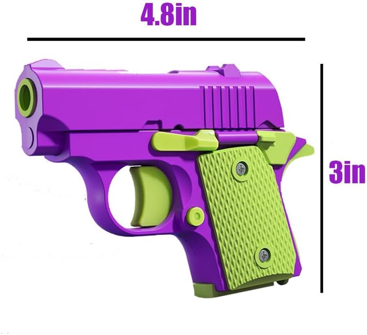 Easter Basket Stuffers,1911 3D Printed Small Pistol Toys, Stress Relief Pistol Toys for Adults, Suitable for Relieving ADHD, Anxiety,Easter Fillers Easter Gifts for Boys(Red&Yellow)