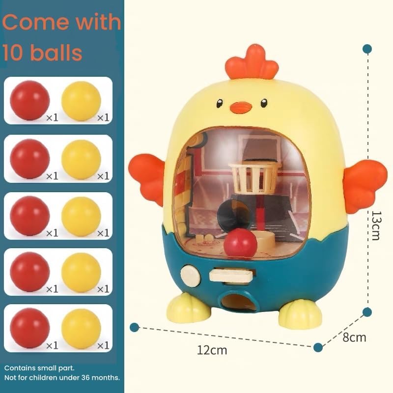 LEILA'S CHOICE Mini Basketball Hoop, Basketball Gifts, Desk Game Chicken-Themed Basketball Game, Basketball Game for Adults, Desk Games for Office for Adult to Reduce Stress