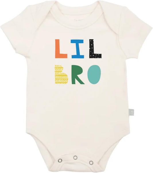 Finn + Emma Organic Cotton Graphic Baby Onesie - Gender Neutral Bodysuits for Babies 0-12 Months in Multiple Sizes and Styles