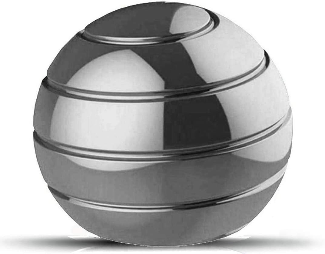 Kinetic Desk Toy,Optical Illusion Metal Fidget Spinning Ball,Office Executive Stress Relief Spinner Toys for Adults & Kids