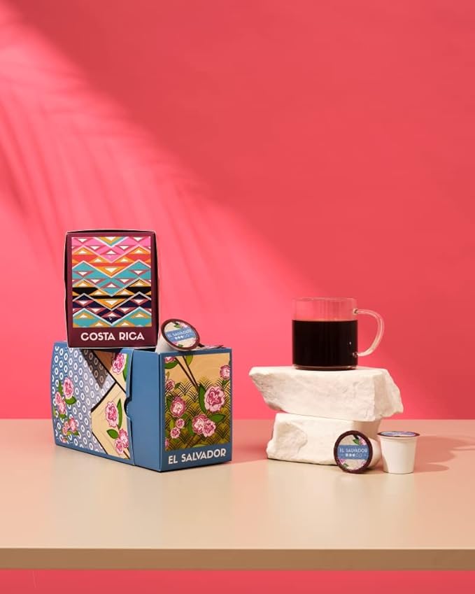 Atlas Coffee Club Coffee Pods – Dark Roast, Single-Origin El Salvador, 24 Count – Compatible with Keurig K-Cup Brewers – 100% Recyclable, Premium Arabica Coffee