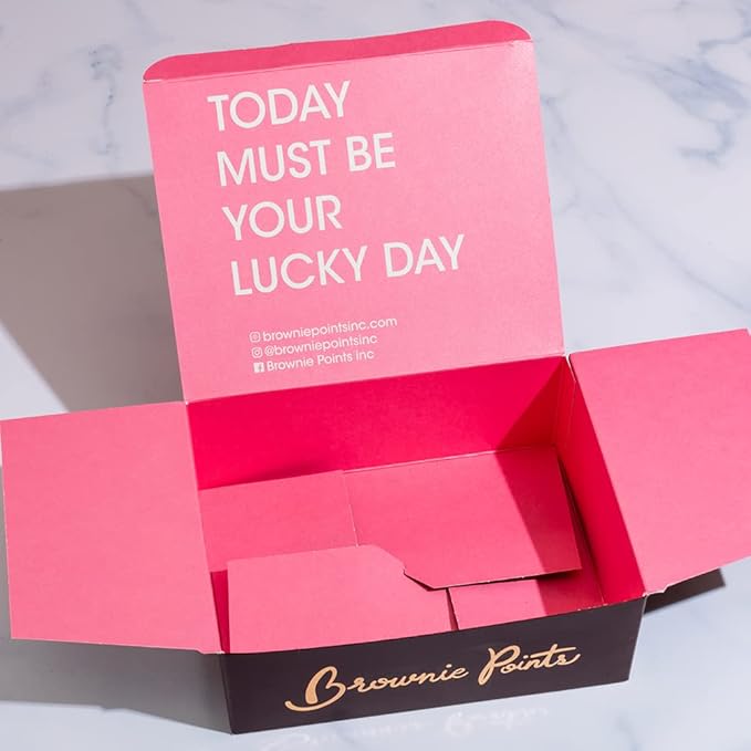 Brownie Points Baby Brownies 30 Gift Box. Individually Wrapped-Fudge Chocolate Brownies Gourmet gift for him, her, friends, family. (BP_BABY30)