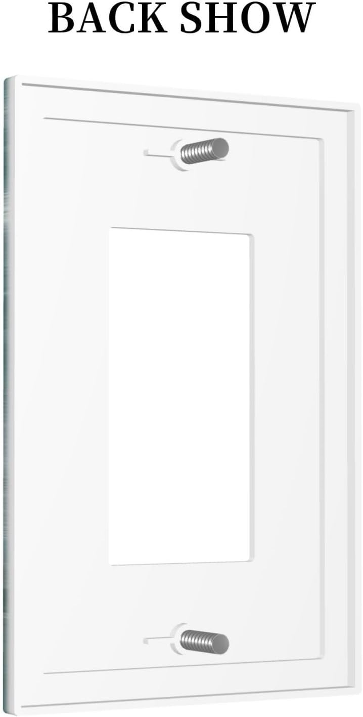 Decorative Outlet Covers Rustic Teal Daisy Floral Flowers Butterfly Wood Grain 1 Gang Single Rocker Light Switch Cover Plate Wall Plates GFCI Faceplate for Bathroom Bedroom Decor