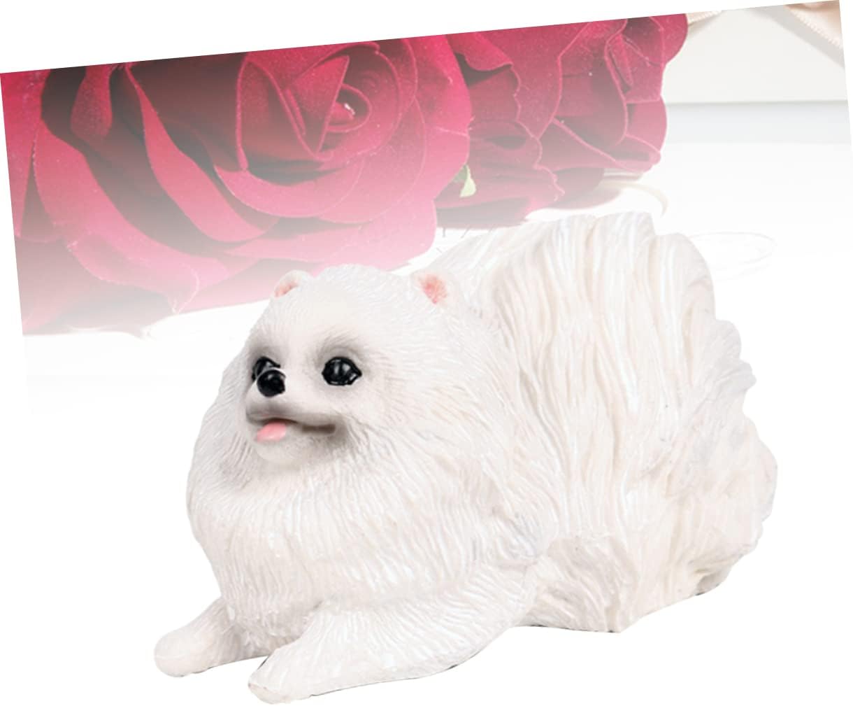 TOYANDONA 1pc Desk Decor Office Desk Decorations Office Desk Toys Custom Mini Pomeranian Pet Figures Mini Puppy Toy Pomeranian Model Dog Model Decor Statuette Collection Puzzle Child