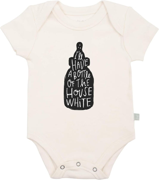 Finn + Emma Organic Cotton Graphic Baby Onesie - Gender Neutral Bodysuits for Babies 0-12 Months in Multiple Sizes and Styles