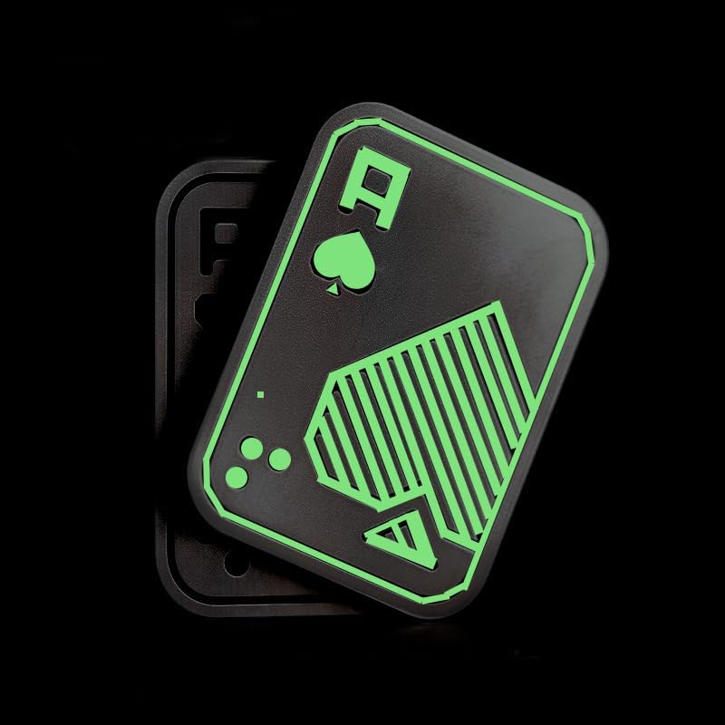 Luminous Noctilucent Upgrade Fidget Slider, Metal Fidget Toys Poker Push Card Stress Relief Toy, EDC Toy Fidget Toy Haptic Coin, Office Desk Toys Gifts for Boyfriend and Father(AA)