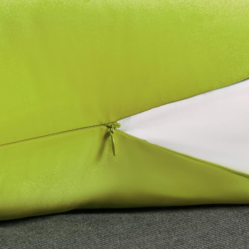 Mulberry Silk Pillowcase for Hair and Skin,King Size Cooling Silk Pillow Case with Hidden Zipper,Allergen Proof Dual Sides Soft Breathable Smooth Silk Pillow Cover for Women(King,Avocado Green)