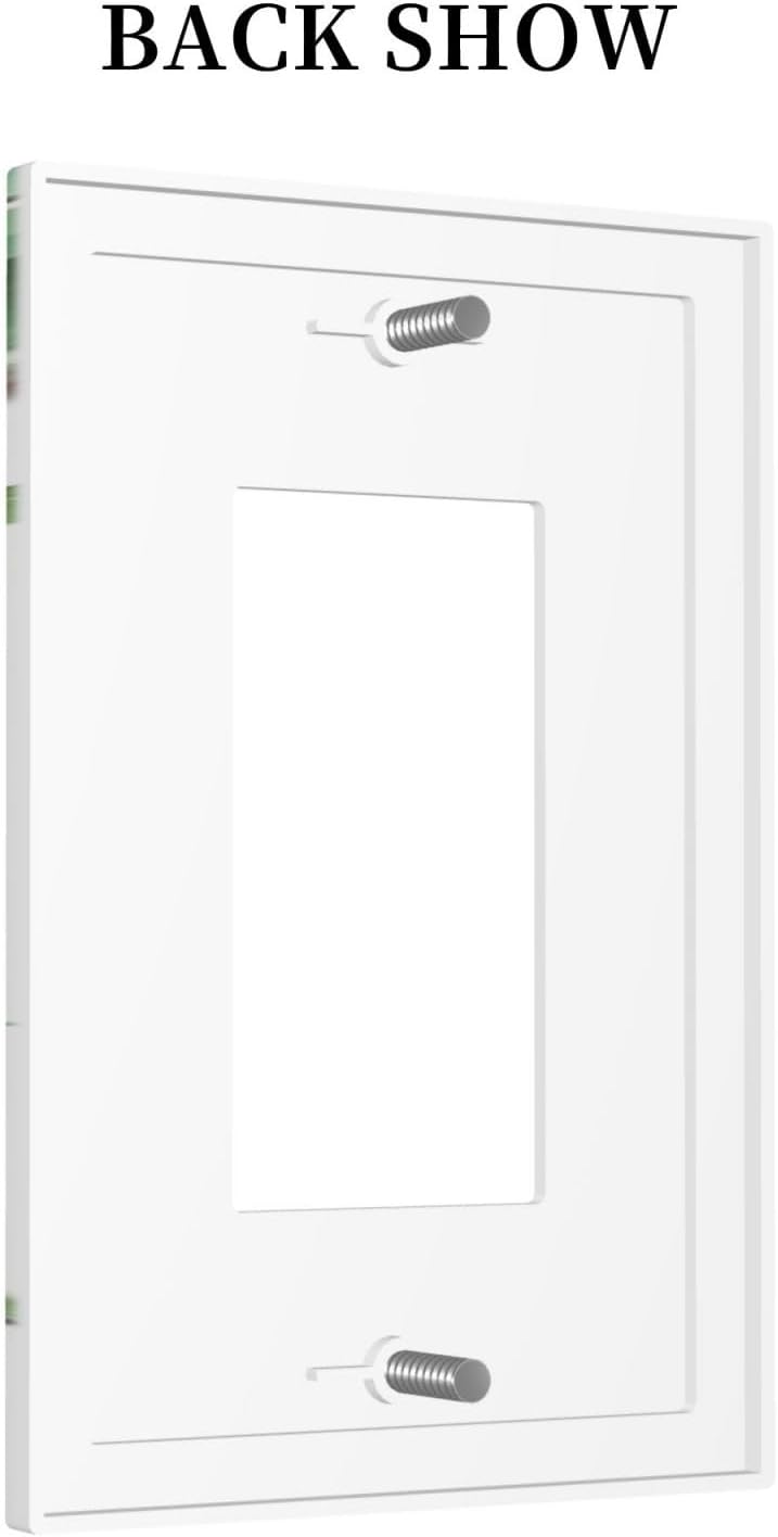 Decorative Outlet Covers Green Leaves Bird Eucalyptus Sage Plant 1 Gang Single Rocker Light Switch Cover Plate Wall Plates Gfci Faceplate For Bed Room Living Room Decor