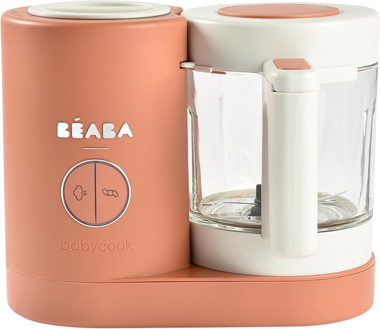 BEABA Babycook Neo Baby Food Maker | Non-Toxic Glass & Stainless Steel | Trusted by Celebrity Moms | Sustainable Baby Food Processor | Global Leader | 34 Servings in 20 Mins