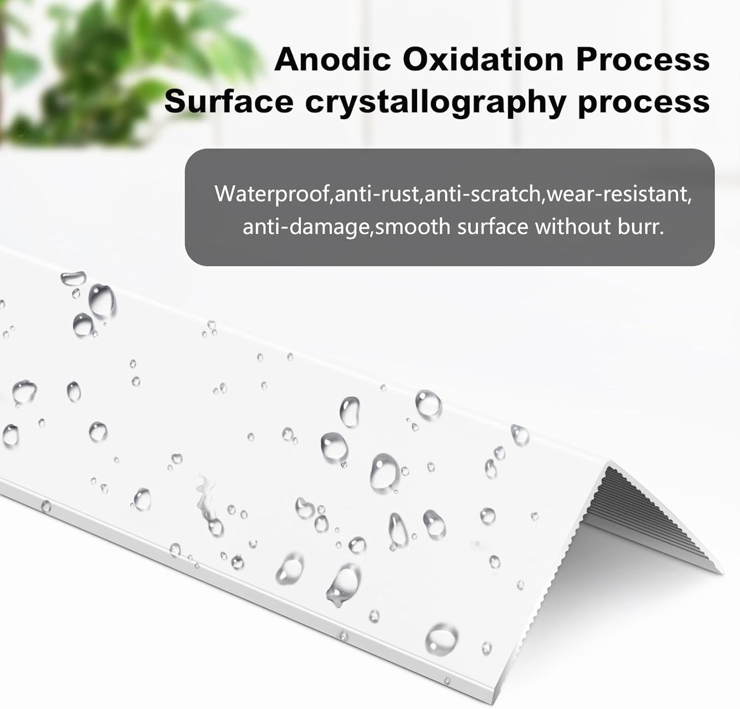 Aluminium Alloy Metal Corner Guards 10 Pcs Wall Corner Protector 1.2" x 1.2" x 48" Wall Corner Protection Decoration White Pack of 10 Corner Guards 20 Ga/1 mm Thickness