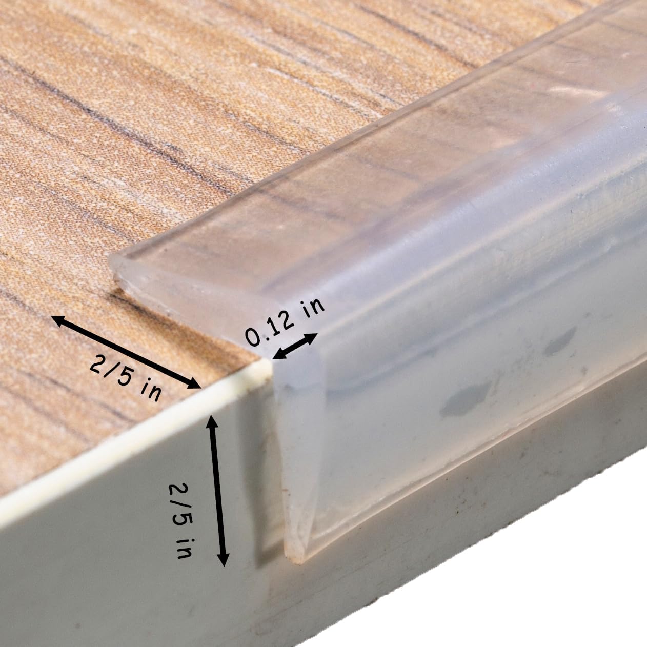 Edge Protector 100% Silicone, Baby Proofing Corners Clear Guards, Pre-Tape Adhesive Soft for Kids Safety, Child Table Cabinets Furniture Bumper (2/5x2/5 in, 3 FT)