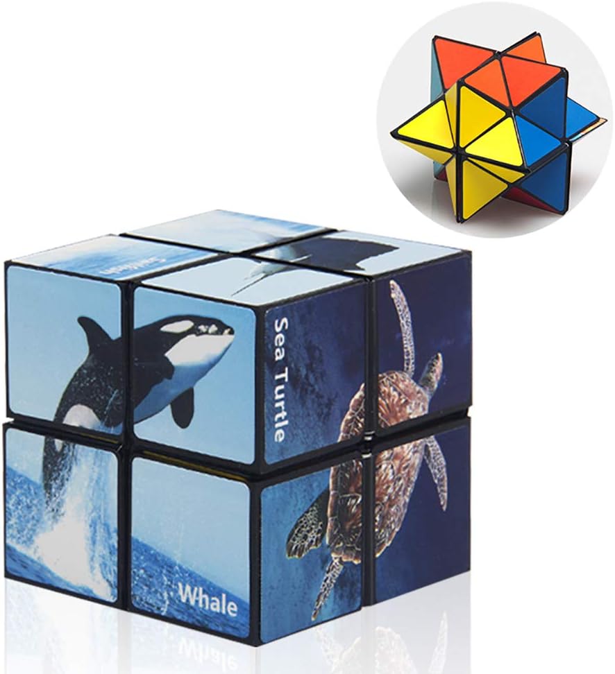 Star Cube Magic Cube Set, 2 in 1 Yoshimoto Cube for Kids and Adults, Toys for Boys and Girls Ages 8-12