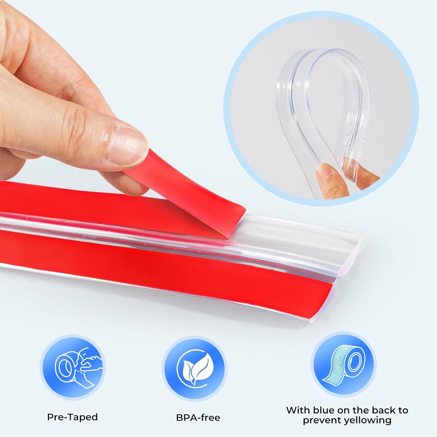 Edge Corner Protector Baby Proofing, Clear Soft Corner Protectors Baby Proof, Furniture Corner Guard & Edge Safety, Edge Protector for Table and Fireplace(19.6ft L*1.56inch W*0.14inch H)