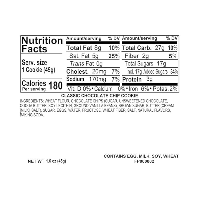 Cheryl’s Cookies Classic Chocolate Chip Cookies 120ct Case, Soft & Chewy, Individually Wrapped, Fresh-Baked Quality, Kosher, Bulk Value Gift Pack, Snack, Treats, Desserts, Party Favor