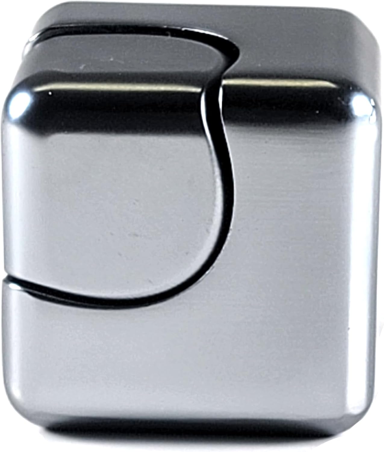 Cube Spinner Fidget Spinning Toy– Helps with Anxiety, ADHD, Autism, Stress & Focus– Desktop EDC Fidgets Spinner Aluminum Alloy Build for Kids & Adults. Silver