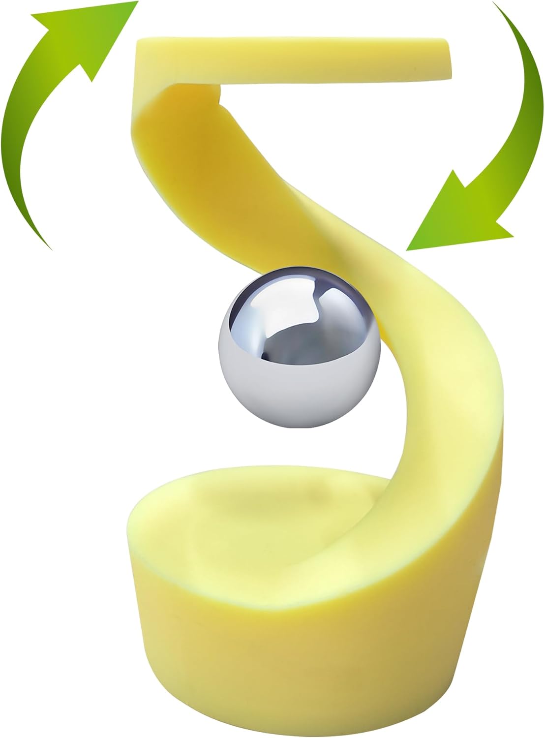 Kinetic Spinning Desk Toys,Rotating Left and Right,with a Unique Visual Illusion,Keep Focus,Relieve Stress,Executive Desk Toy Gifts for Adult Teen Children-Yellow