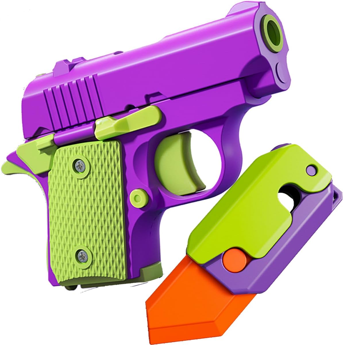 Fidget Gun Toy, Fidget Blaster Gun 1911 Titan Stress Shot ADHD Gun, 3D Printed Stress Anxiety Relief Pistol Toys