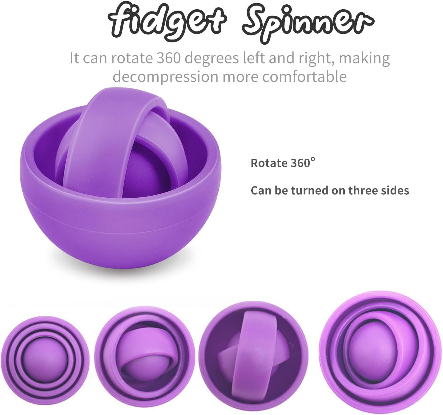 Fidget Toys, 3D Teen Boys Fidgets Spinners, Relief Stress and Exercise Fingers Hand Ball Fidgets Gyroscope, Best Gifts for Boys, Girls, Adult Birthday Games(1PACK)