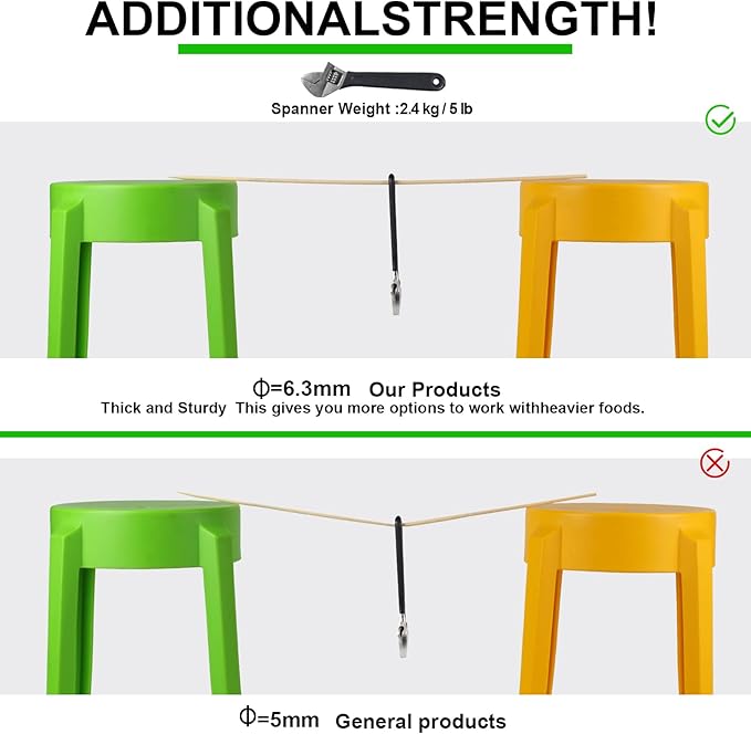 BETESINE 6.3mm Thick Bamboo Marshmallow Roasting Sticks, 24 Inch Extra Long Wooden S'mores Sticks for Fire Pit, BBQ, Camping, Sausage, Marshmallow Skewers – 100 PCS