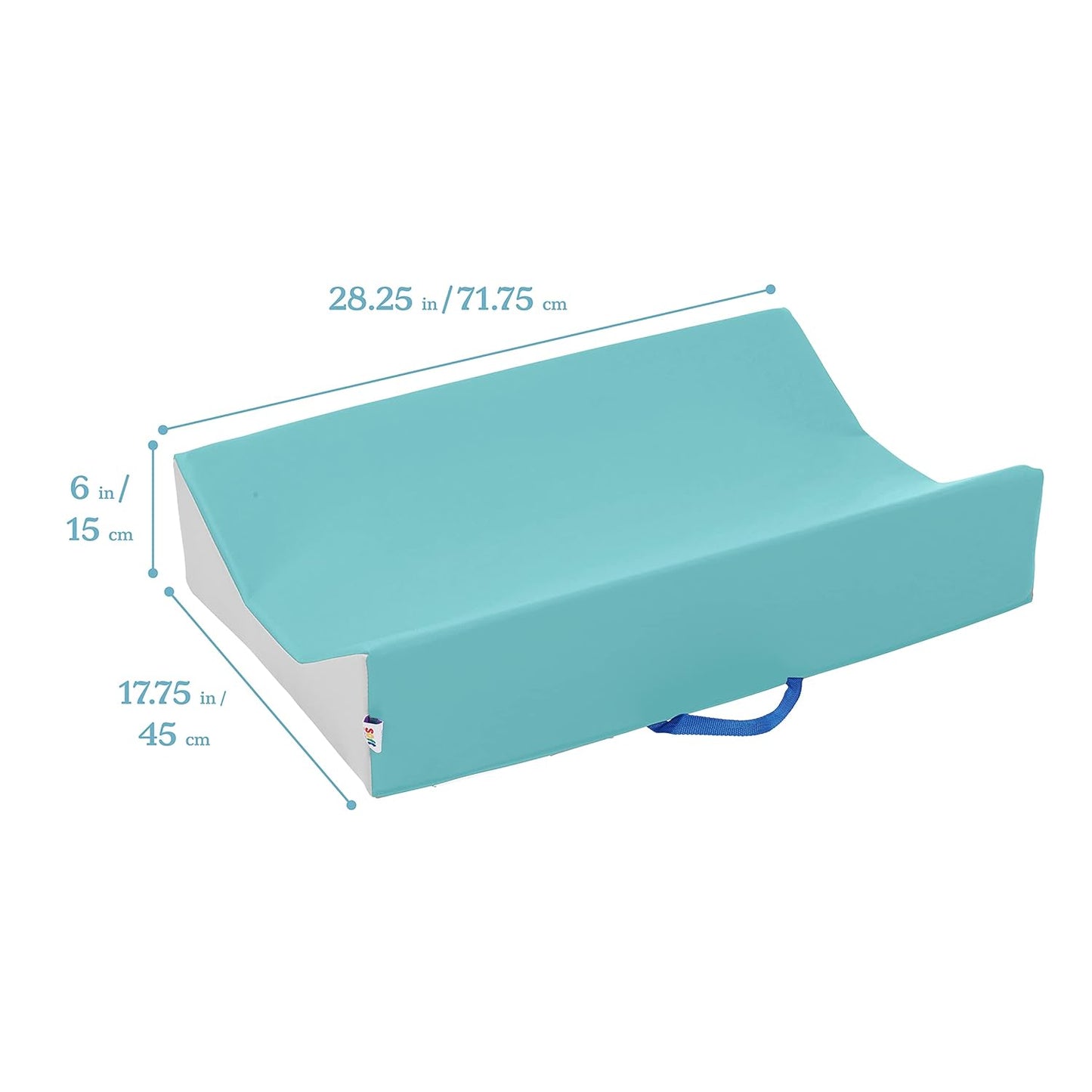 ECR4Kids SoftZone Baby Changing Pad, Contoured, Seafoam/Light Grey