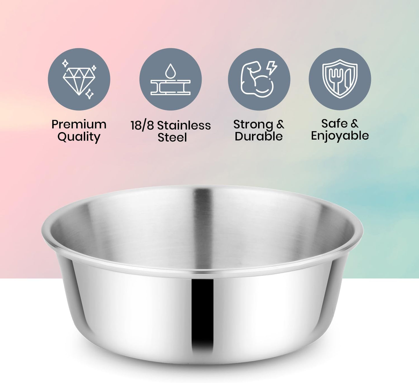 Children's Stainless Steel Bowl Set | Set of 4 bowls | 304 18/8 Stainless Steel |10 ounces | Matte Finish | Toxin Free | 100% BPA Free | Dishwasher Safe