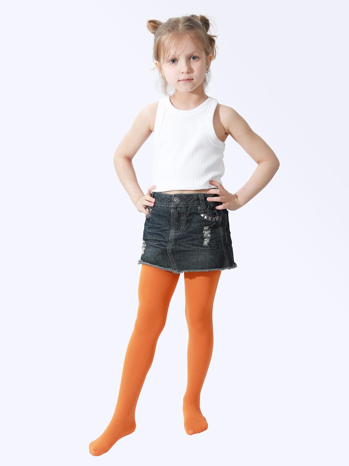 EVERSWE 3 Pairs Pack Girls Microfiber Tights Multiple Colors