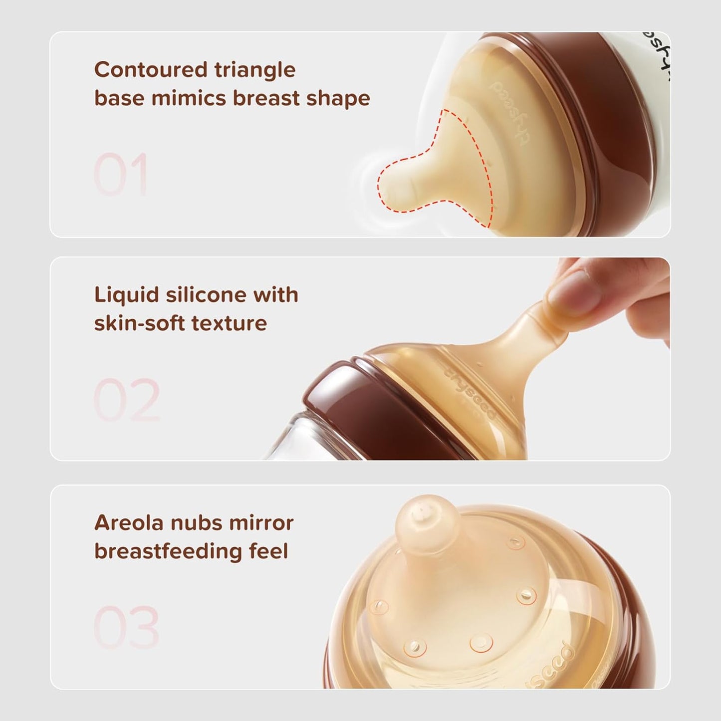 Glass Natural Anti-Colic Baby Bottles | Newborn Breast Like Nursing Bottle for Breastfed Babies with Nipple(1-2 Months),5oz,1pack