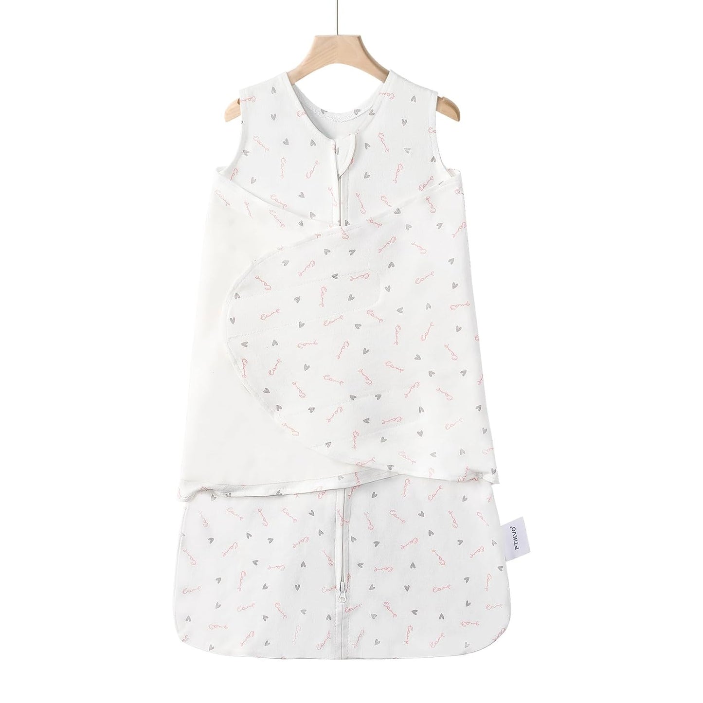 Swaddle-Blanket Baby Girl & Boy Swaddles Newborn Infant Transition 100% Cotton Wrap Blankets, 3-Way Adjustable Wearable Blanket, TOG 1.0 (Love, Small, 0-3 Month)