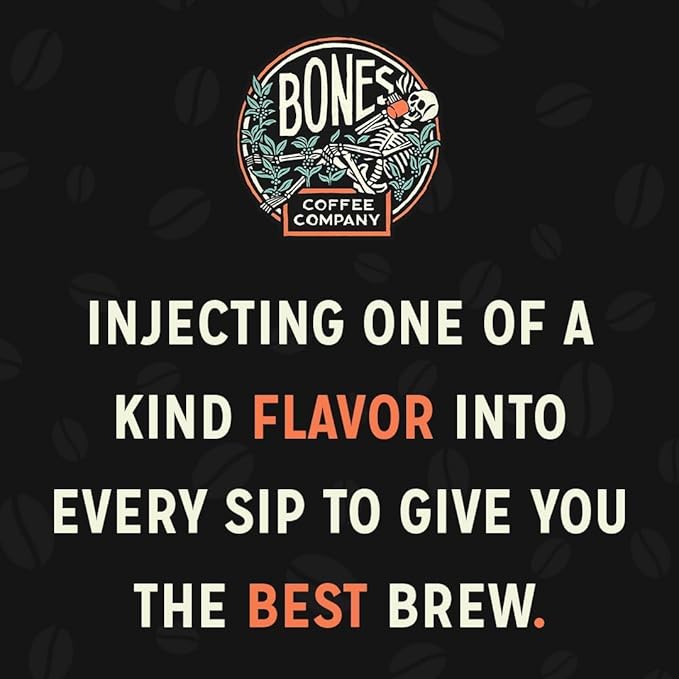 Bones Coffee Company Holiday Favorites Bundle, 5 Assorted Flavored Coffee Low Acid Medium Roast Arabica Beans Specialty Coffee Gifts, Auto Drip and French Press Compatible, 4 oz Pack of 5 Ground