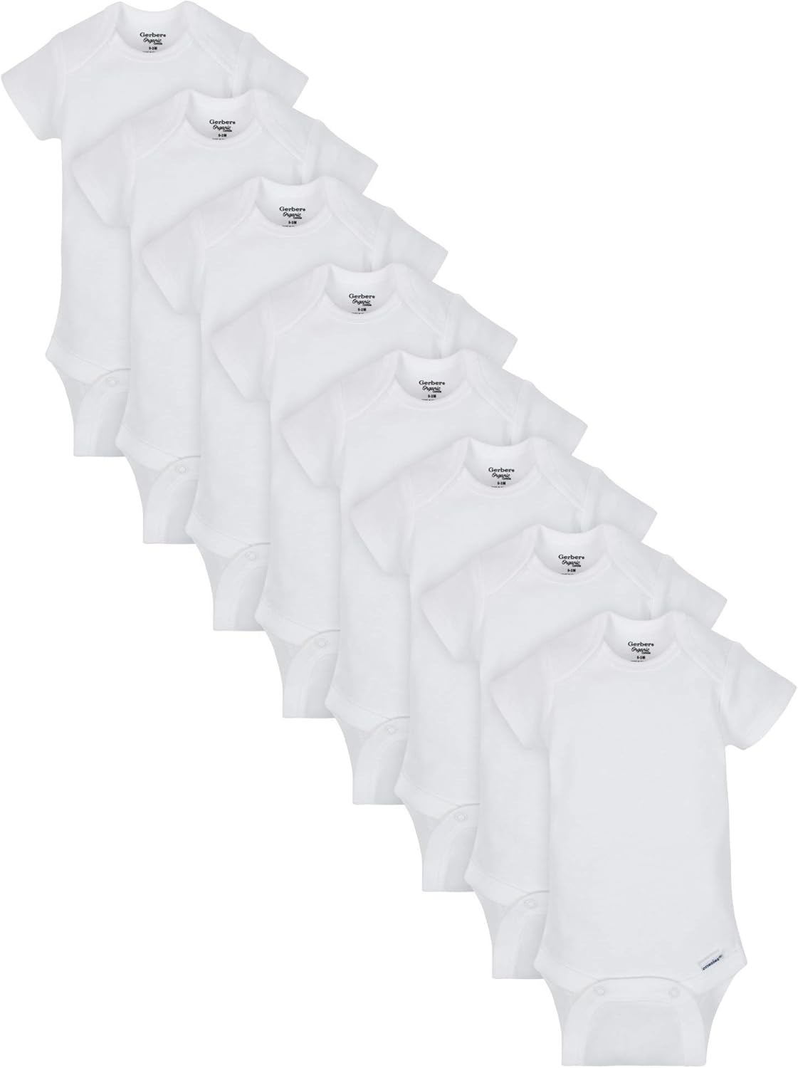 Gerber Baby 8-Pack Short Sleeve Onesie Bodysuits