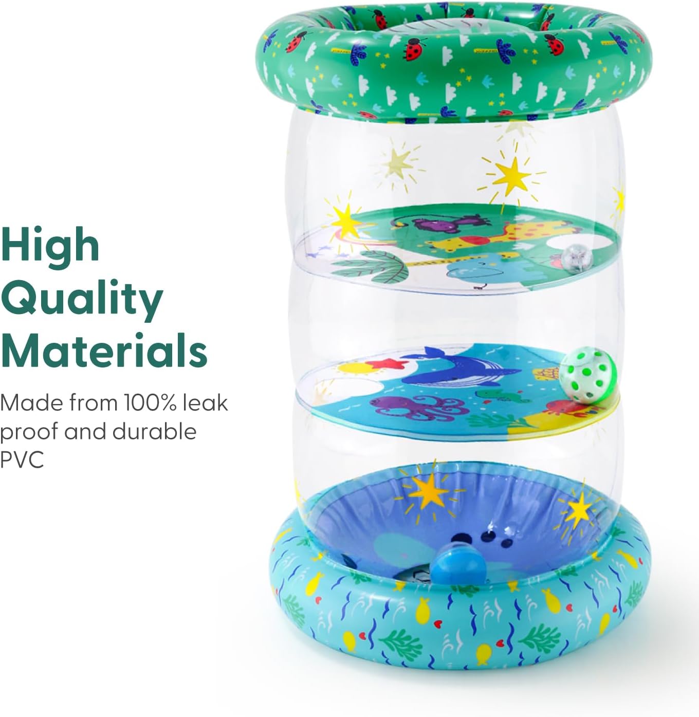 The Peanutshell Inflatable Tummy Time Roller - Crawling Toys for Babies, Soft & Supportive Baby Tummy Time Roller, Water-Friendly Crawling Toys for 6-12 Months - Land and Sea