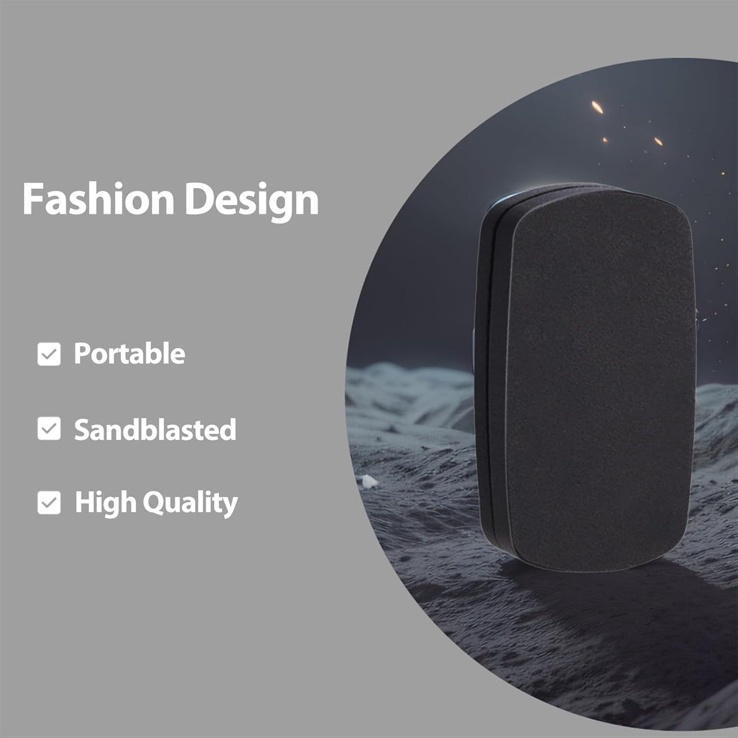 Fidget Slider EDC Gadgets Toy Oval Metal Magnetic Haptic Fidget Toys for Adults Anxiety/ADHD/Stress Relief, Gift for Boyfriend, Husband and Father (Black)