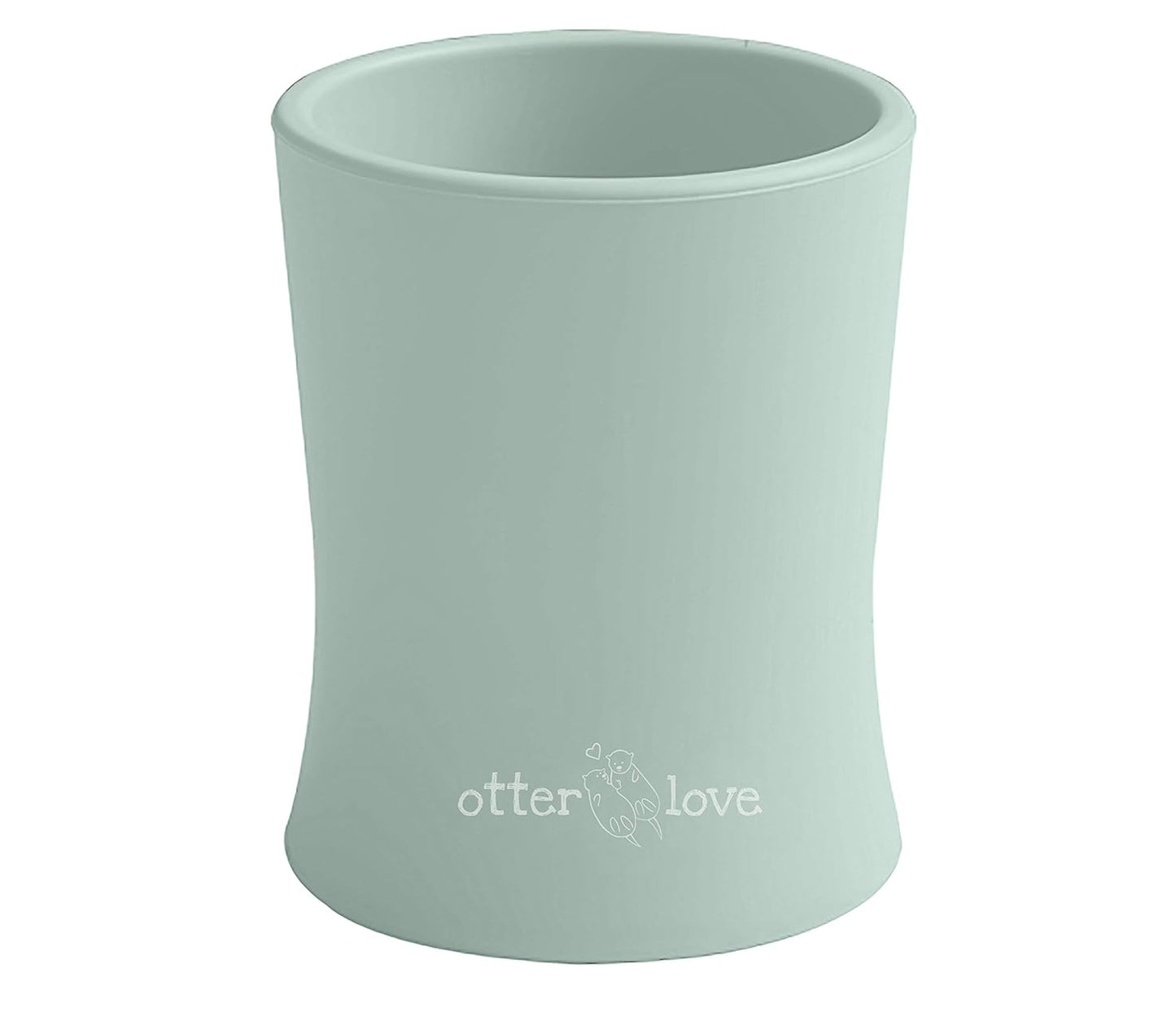 otterlove Silicone Baby & Toddler Training Cup - Pediatric OT Approved - 100% Platinum Pure LFGB Silicone - Unbreakable - Plastic Free - Tiny Cup Perfect for Baby Led Weaning (Sage)